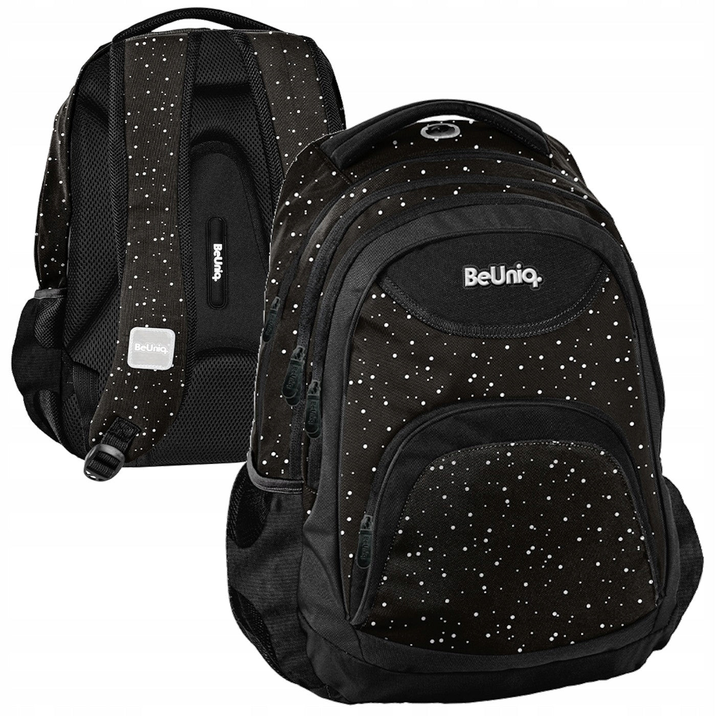 BACKPACK school satchel black BeUniq Dots