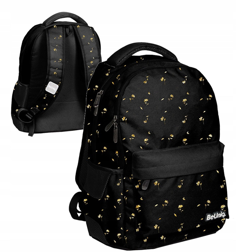 BACKPACK school satchel youth city BeUniq Golden Flowers