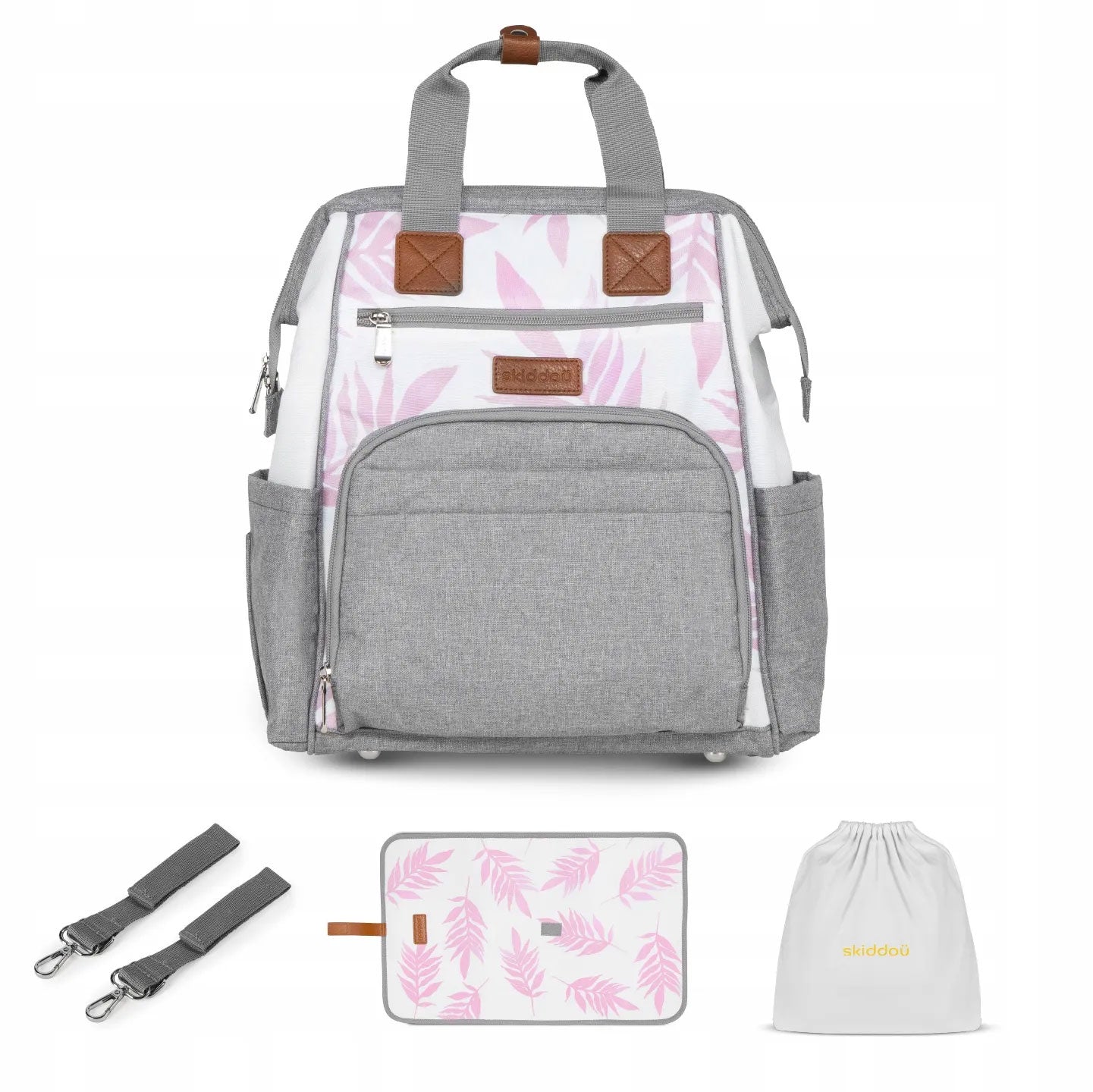 BACKPACK trolley bag organizer SKiddou Astrid Pink-grey