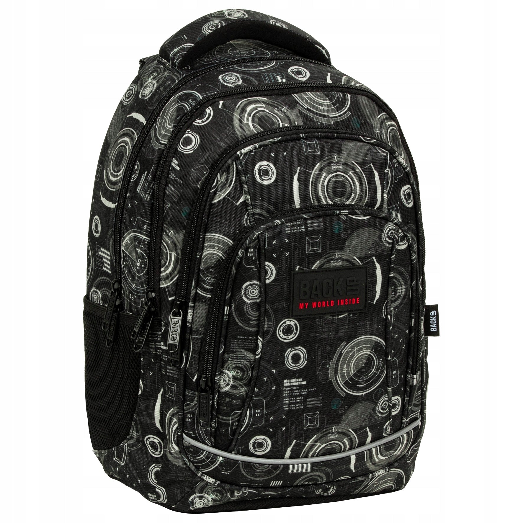 BACKUP SCHOOL BACKPACK YOUTH BLACK RADAR for boy A39
