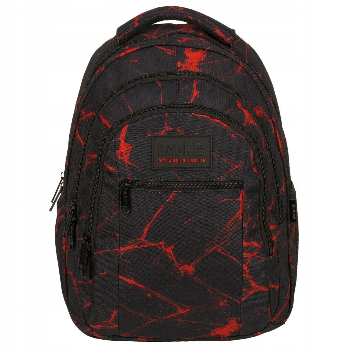 BACKUP SPACIOUS SCHOOL BACKPACK YOUTH 3 compartment FOR BOY LAVA BLACK Manufacturer code PLB6O40