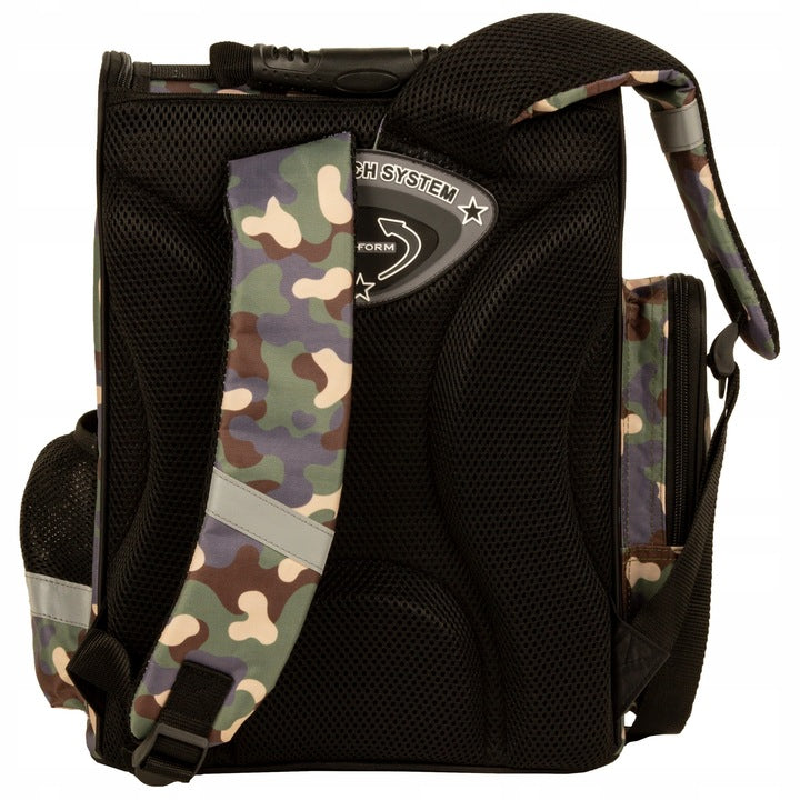 BACKUP School Satchel MORO Green Lightweight Ergonomic Holds A4 Brand Derform