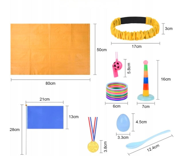 BACKYARD GAMES 5-IN-1 SET – SPORTS COMPETITIONS FOR CHILDREN WITH MEDALS Brand no brand
