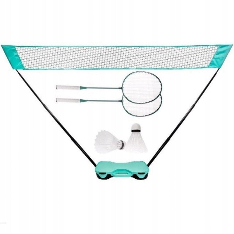 BADMINTON SET 2 SHUTTLECOCKS RACKET NET BADMINTON RACKET CASE Brand Ecarla