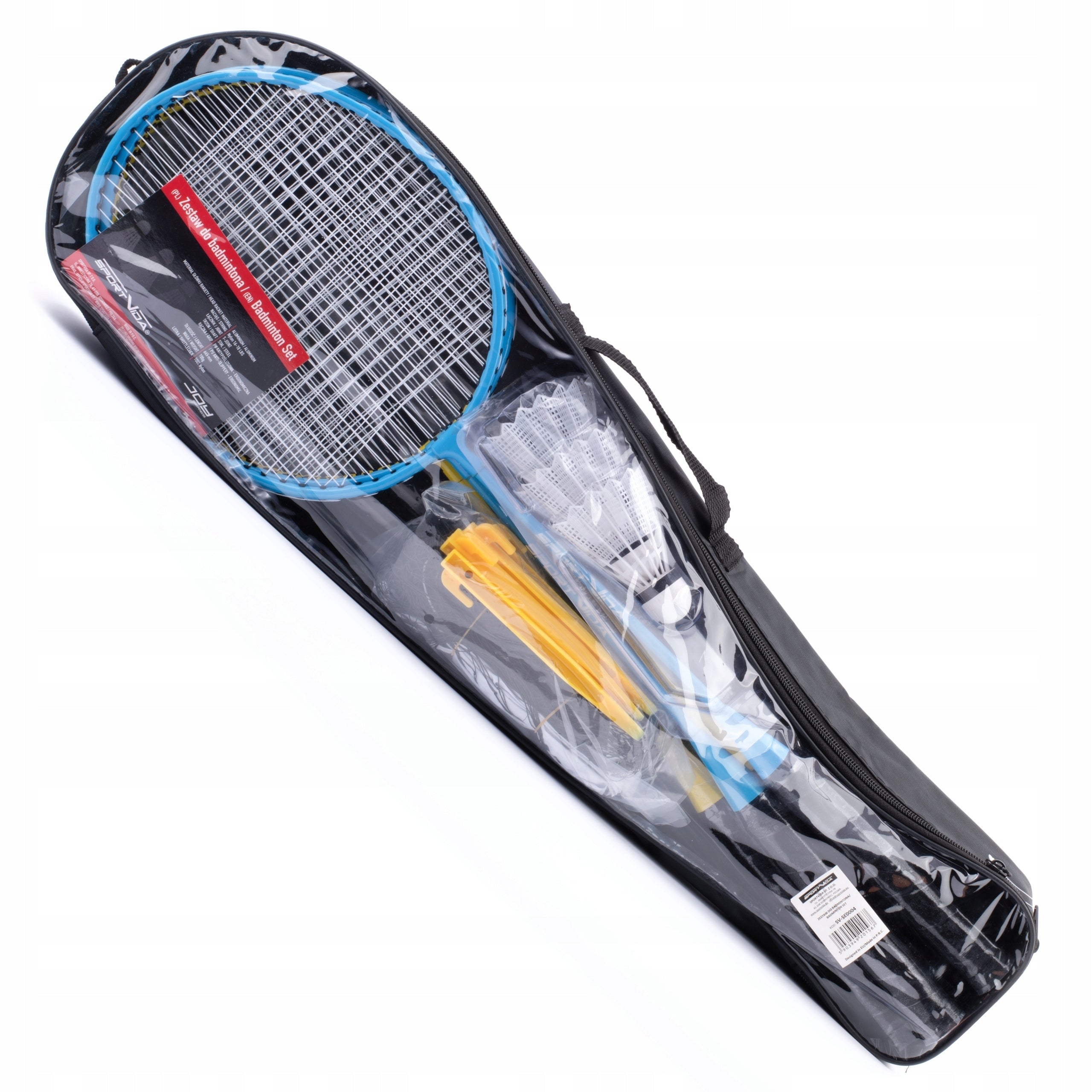 BADMINTON SET 4 RACKETS 3 DARTS NET SPORTVIDA Manufacturer code SV-SE0004