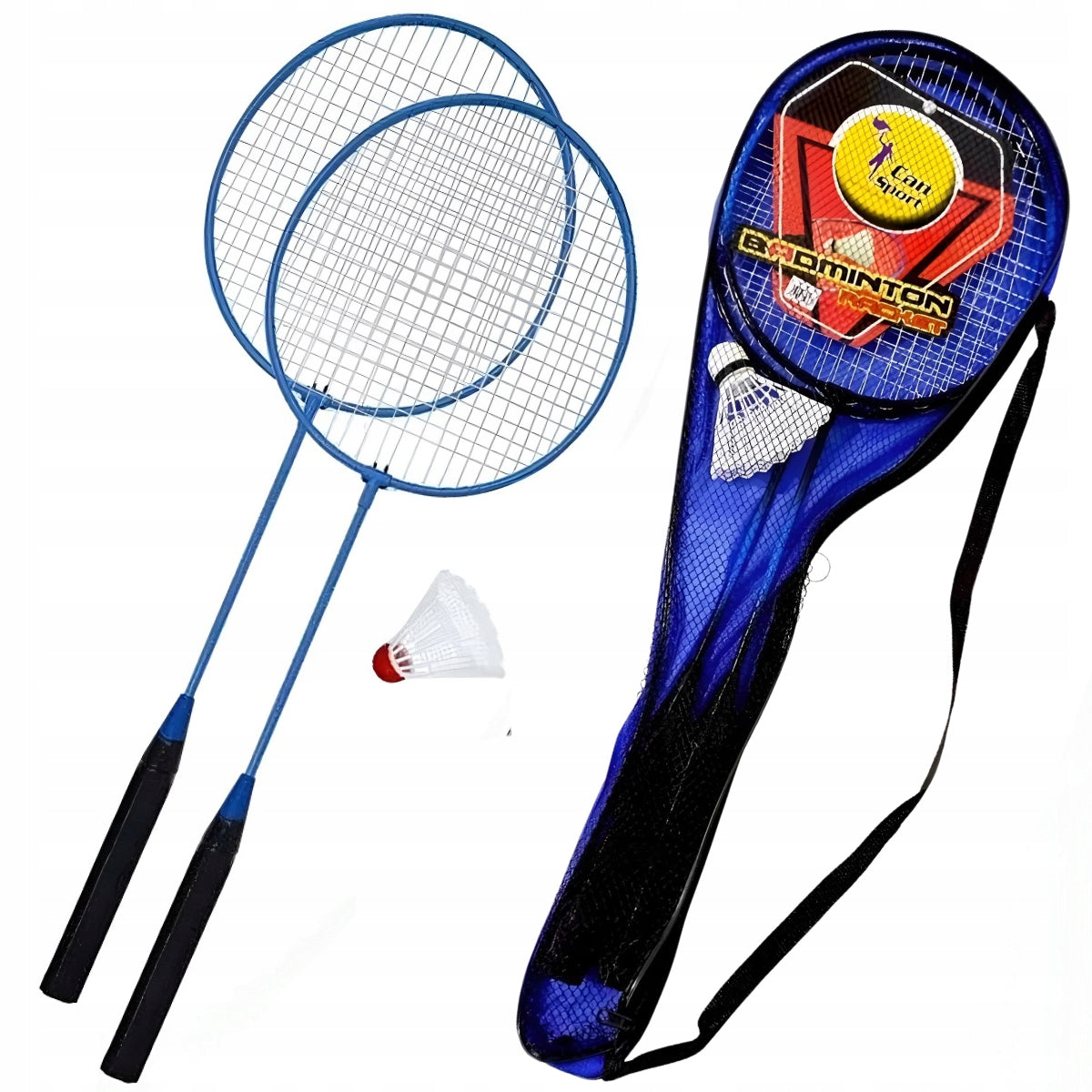 BADMINTON SET BADMINTON COMET RACKET PADDLES SHUTTLECOCK