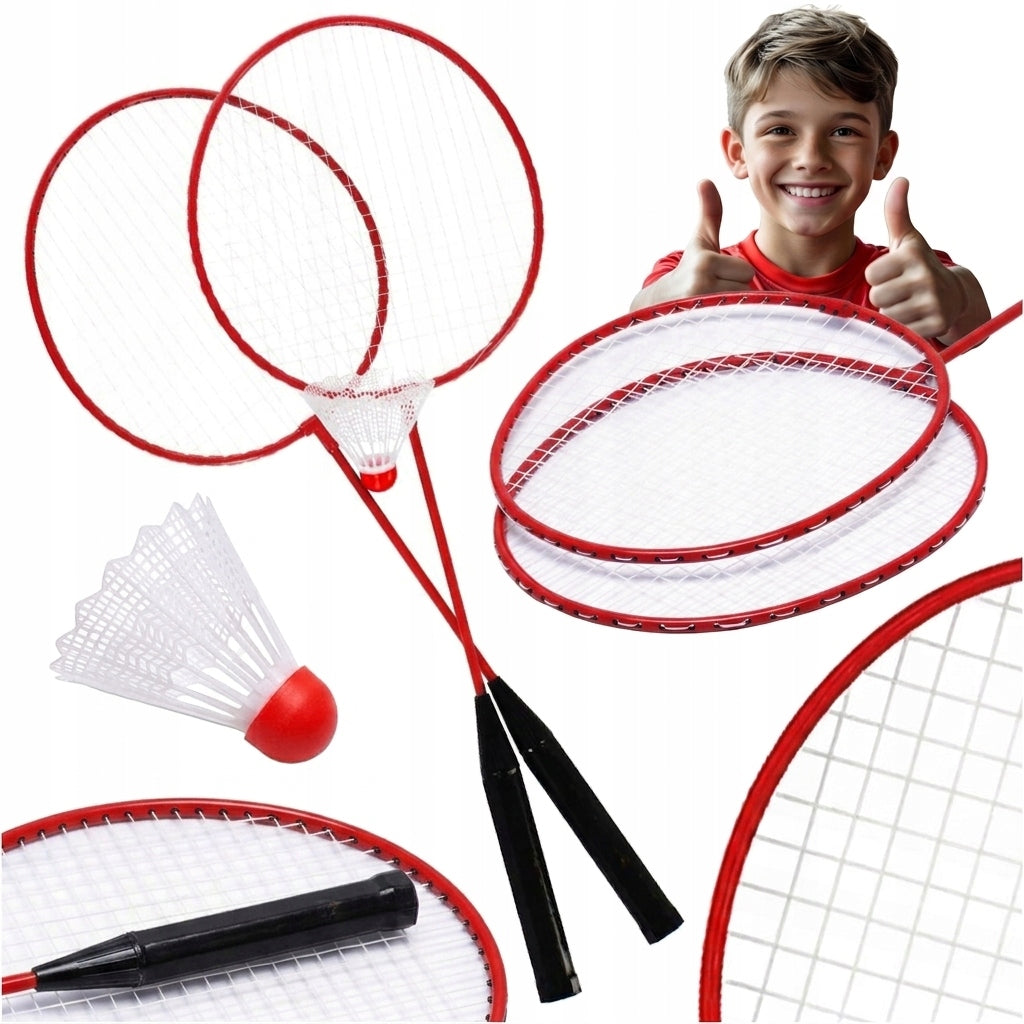 BADMINTON SET RACKET BADMINTON RACKETS 2 PADDLES + SHUTTLECOCK