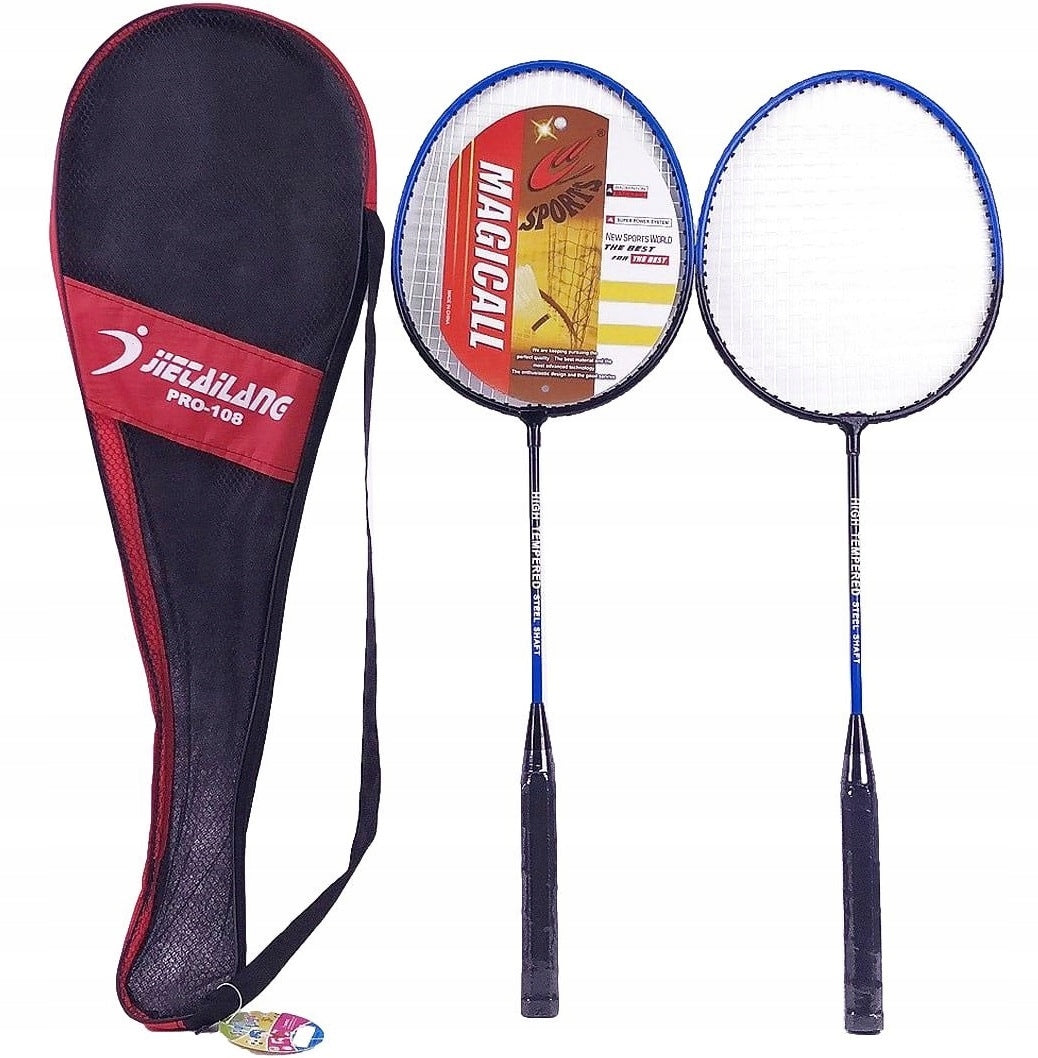 BADMINTON SET RACKET PADDLES IN A COVER