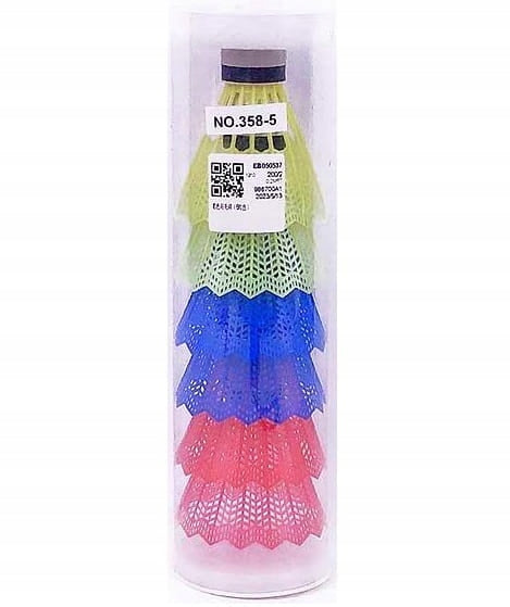 BADMINTON SHUTTLECOCKS 6PCS SET COLORFUL SHUTTLECOCK SET Model GR3098