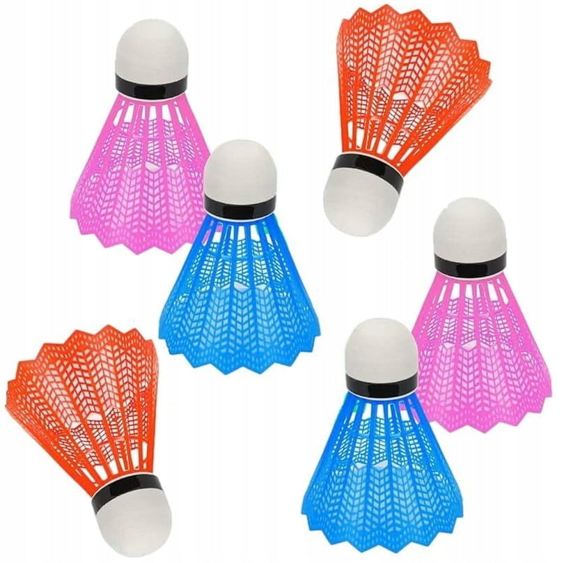 BADMINTON SHUTTLECOCKS 6PCS SET COLORFUL SHUTTLECOCK SET Number of items in the set 6