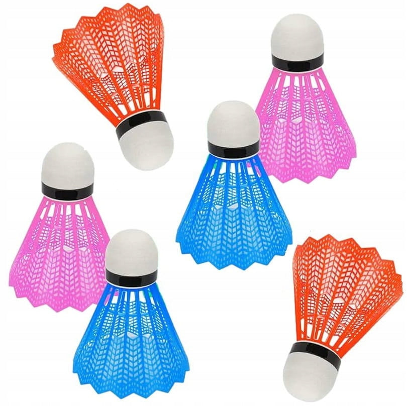 BADMINTON SHUTTLECOCKS 6PCS SET COLORFUL SHUTTLECOCK SET Packaging status original