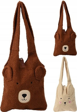 BAG FOR CHILDREN BEAR RABBIT Color shades of brown and beige
