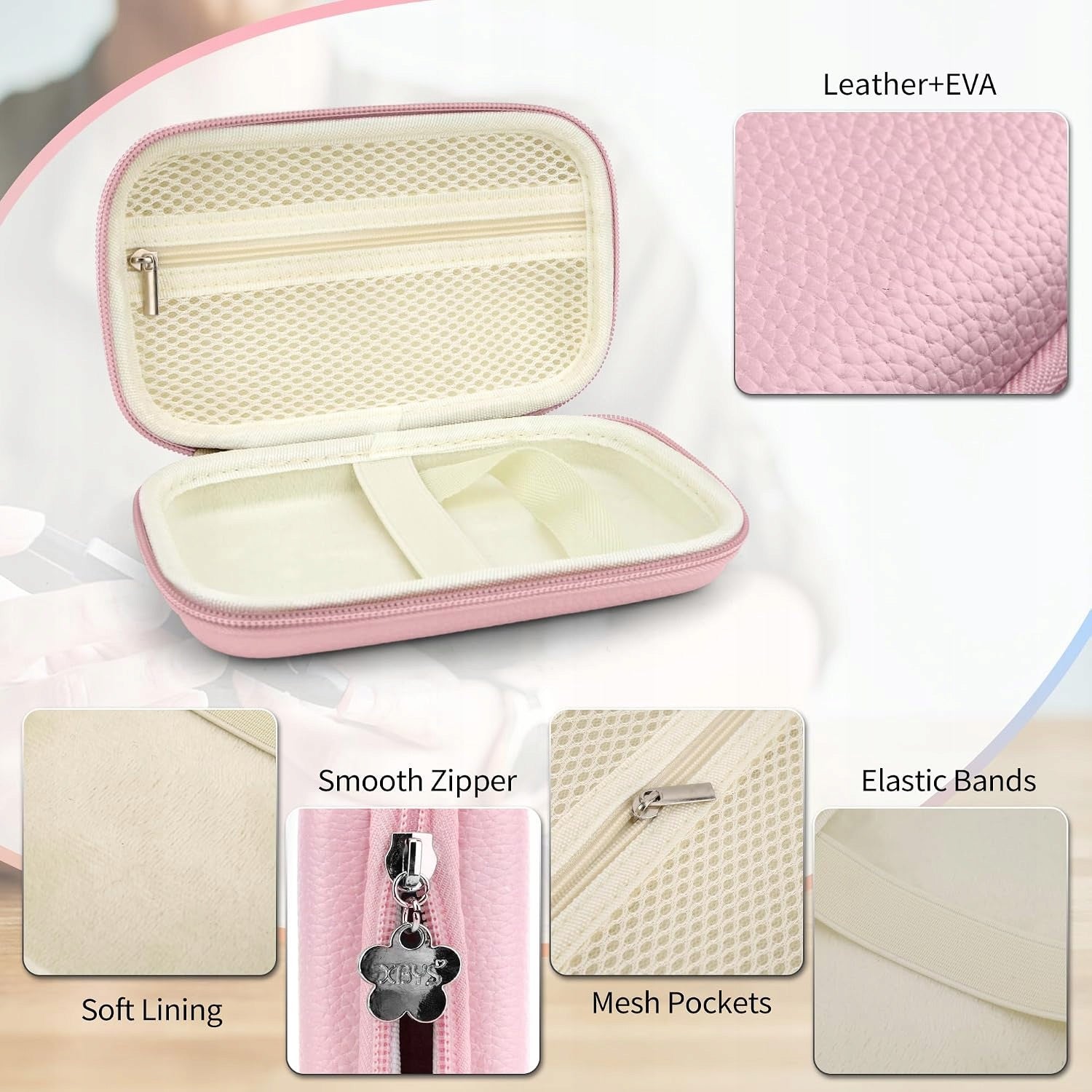 BAG FOR DIABETICS GLUCOSE METER TEST STRIPS WATERPROOF PINK Medical device type accessories for a medical device or a product without an intended medical purpose