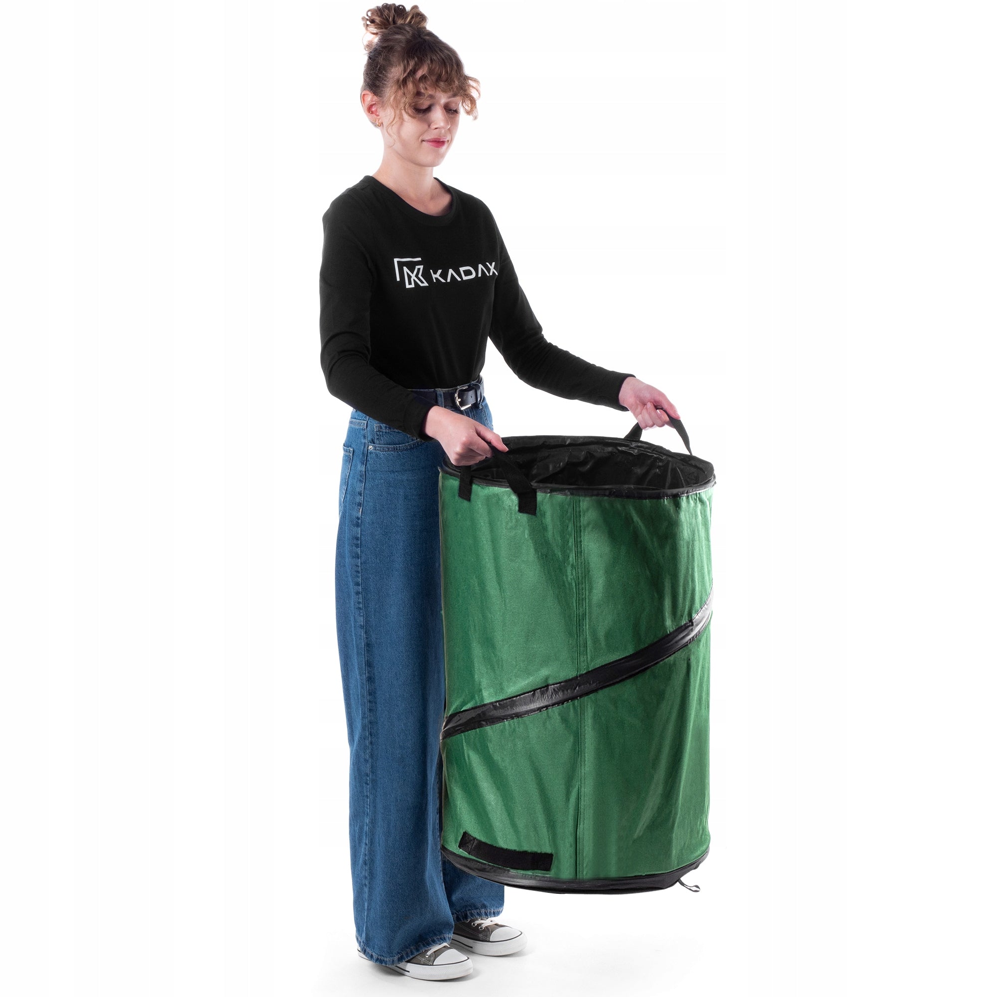 BAG ON THE LIST GARDEN BASKET WASTE GRASS FOLDING STRONG WITH HANDLES 120 L Length 0.72 m