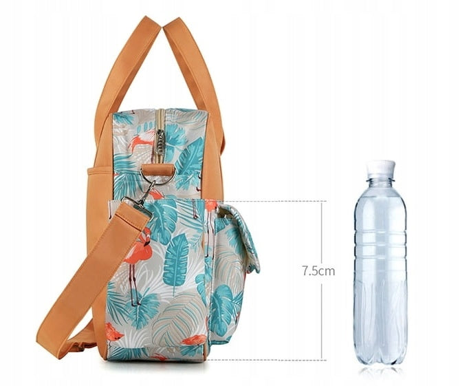 BAG STROLLER ORGANIZER FOR MOM DAD PATTERNS COLORS FLAMINGO 3in1 Manufacturer code DO WÓZKA PLECAK DLA MAMY