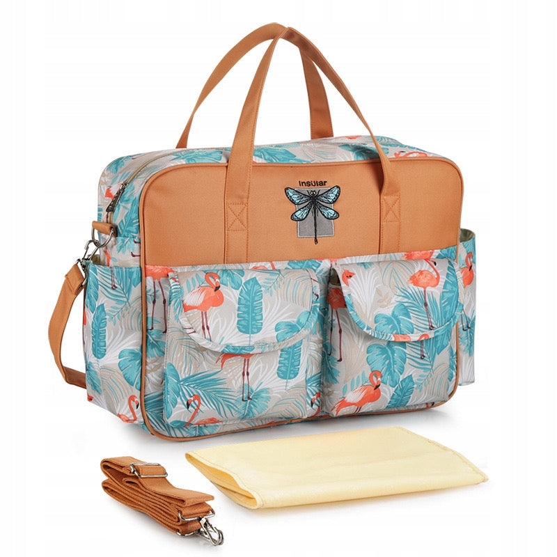 BAG STROLLER ORGANIZER FOR MOM DAD PATTERNS COLORS FLAMINGO 3in1
