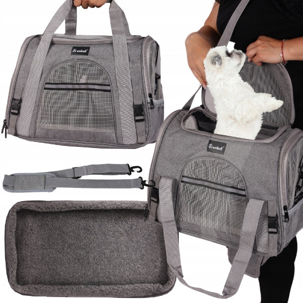 BAG TRANSPORTER CAT DOG TRUNK OPENING SIDES TOP WITH MAT Manufacturer code PLU 880