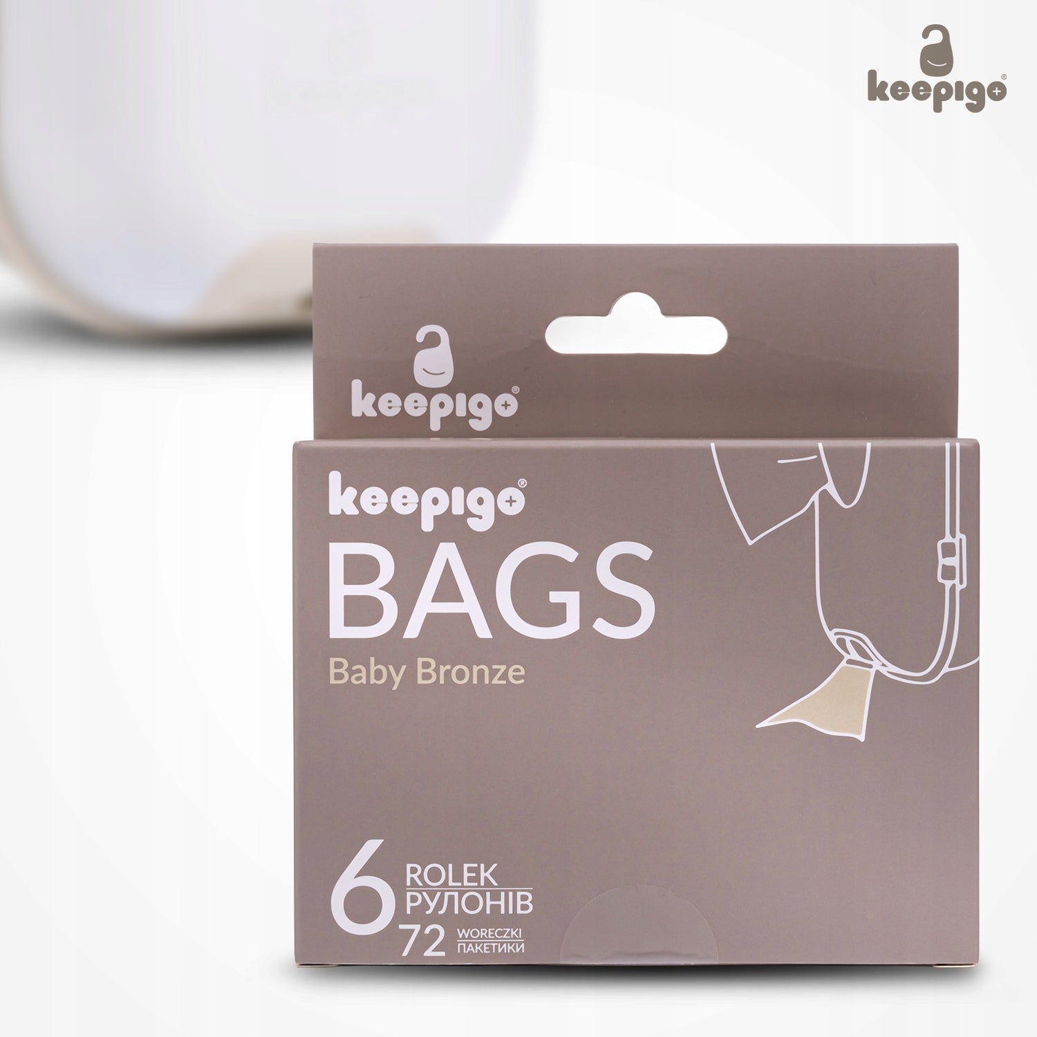 BAGS FOR USED BIODEGRADABLE DIAPERS 6 ROLLS 72 PCS KEEPIGO BAGS Packaging status original