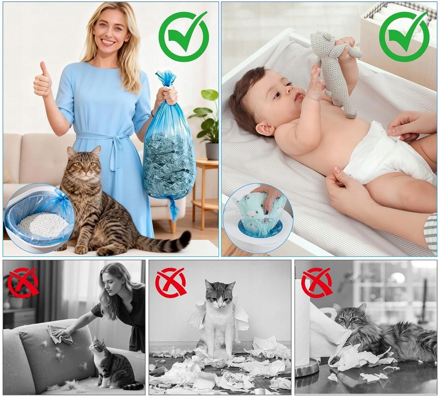 BAGS REFILLS FOR DIAPER BASKET REPLACEMENT FRAGRANCE 20PCS Brand no brand