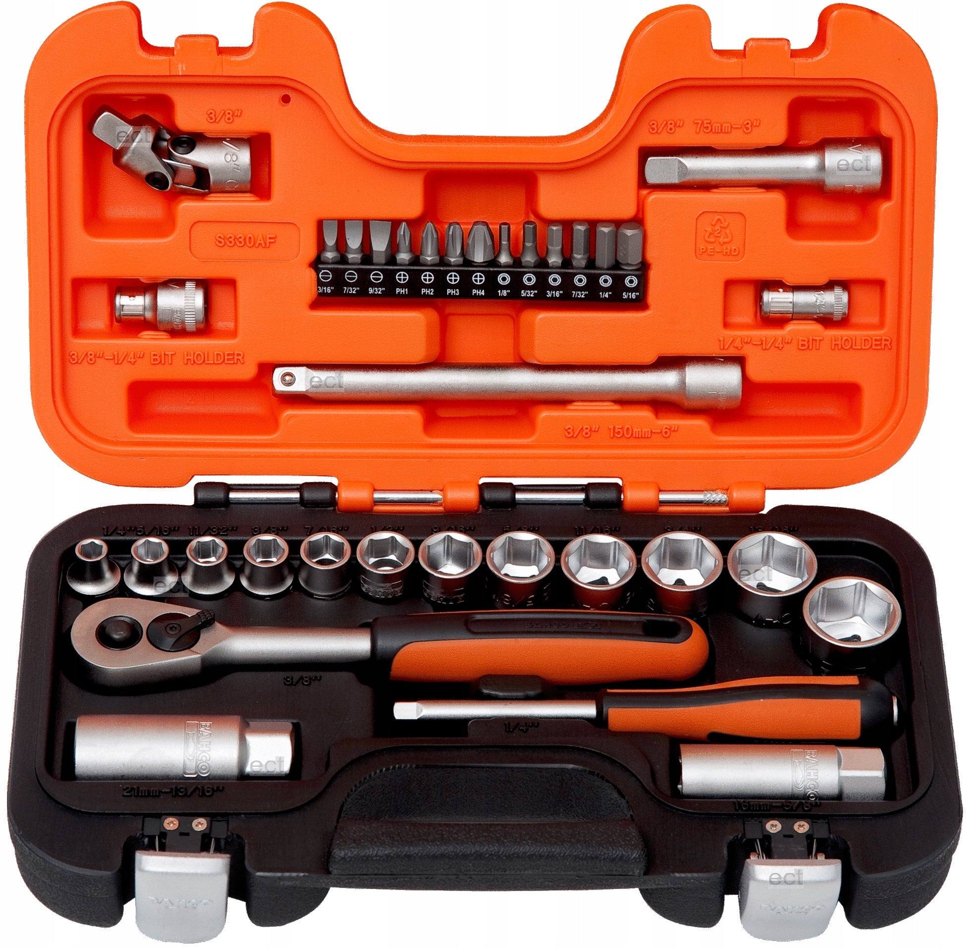 BAHCO S330AF 1/4'' 3/8'' CAP RATCHET KIT