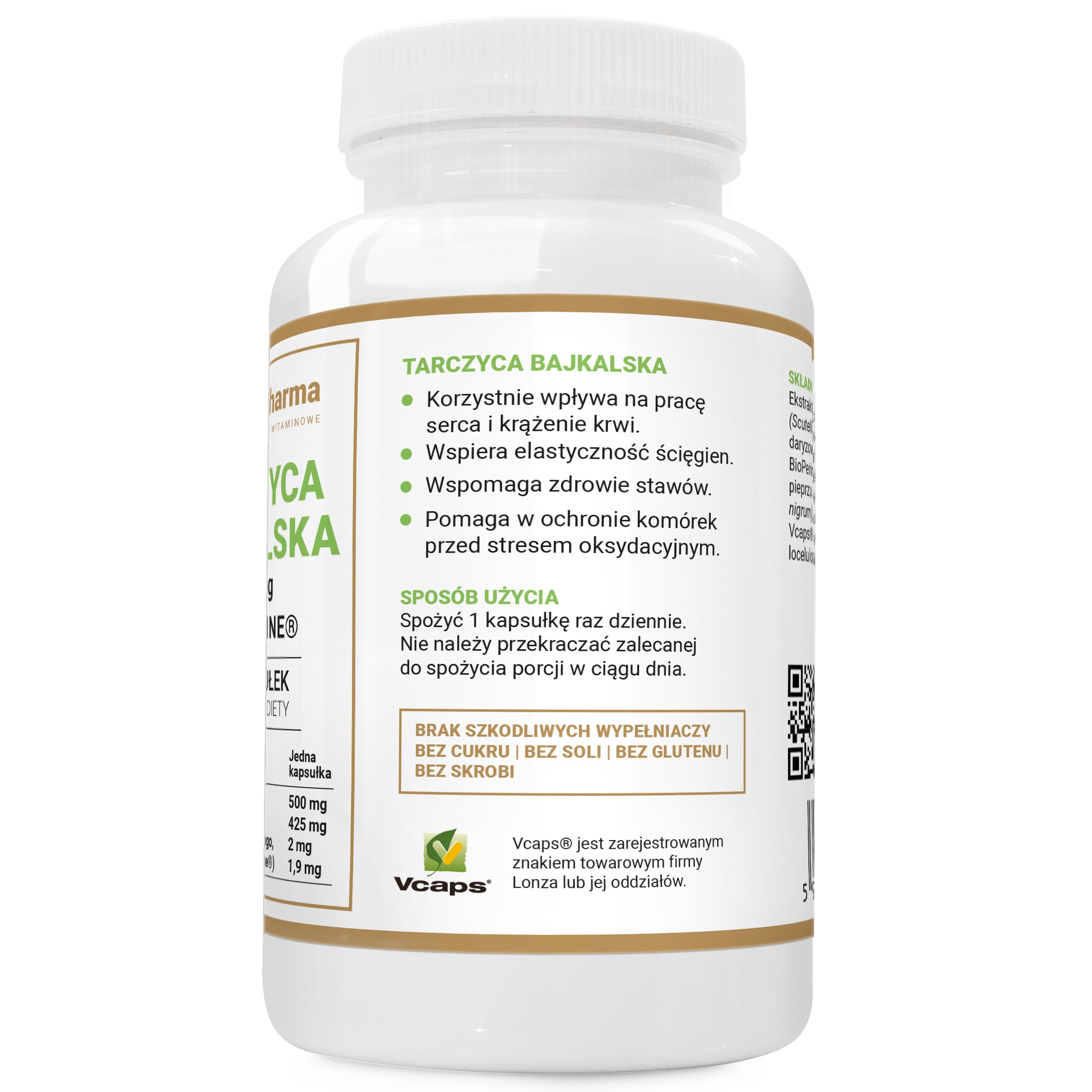 BAIKAL THYROID 500 mg + BIOPERINE Baikalin Calm Heart Immunity 180k Packaging status original