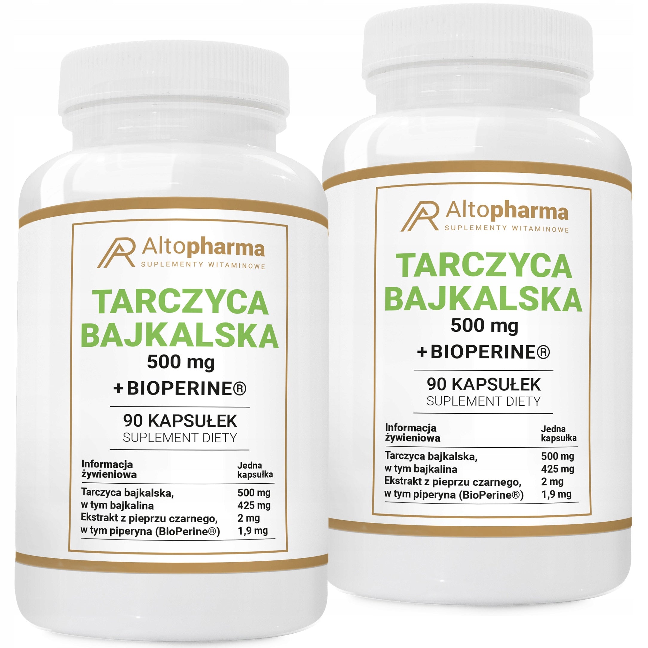 BAIKAL THYROID 500 mg + BIOPERINE Baikalin Calm Heart Immunity 180k