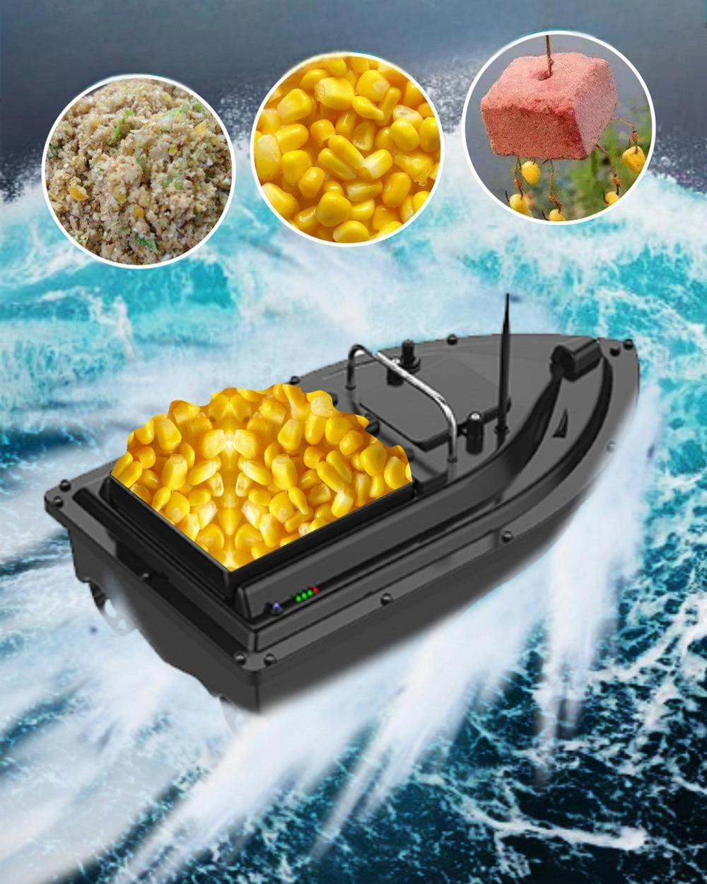 BAIT BOAT D16 400-500M RC BOAT 2KG 12000MA!!! Brand no brand