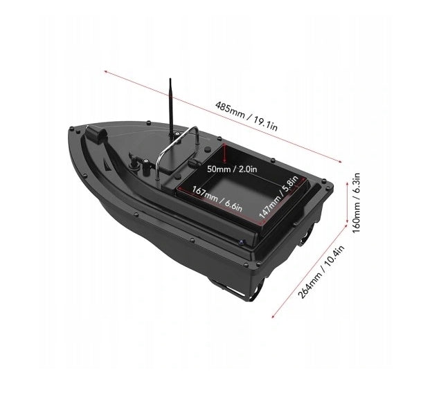 BAIT BOAT D16 400-500M RC BOAT 2KG 12000MA!!! Brand no brand
