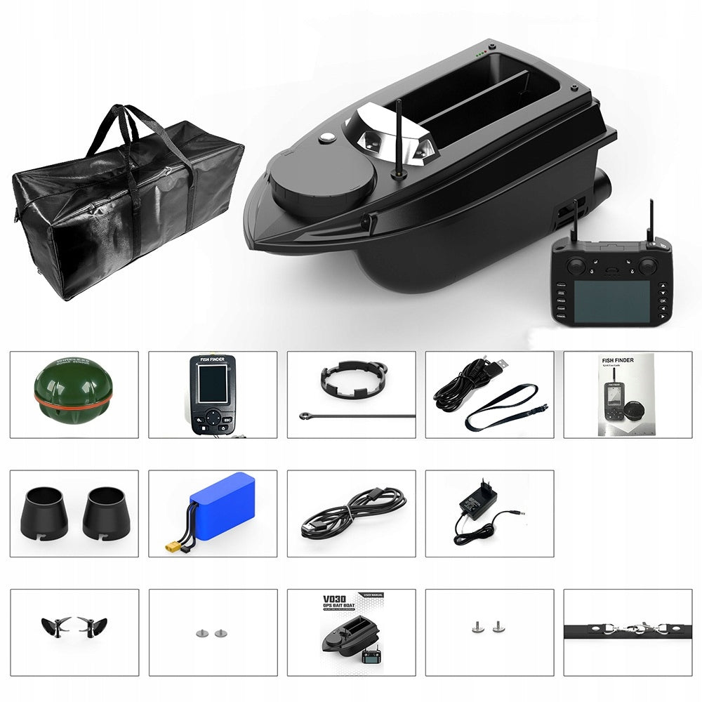 BAIT BOAT FLYTEC V030 GPS AUTO RETURN 1X 20000MAH ECHO SOUNDER