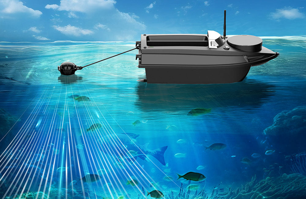 BAIT BOAT FLYTEC V030 GPS BATTERY 20000mAh, SONAR, BAG 15km/h Range 500 m