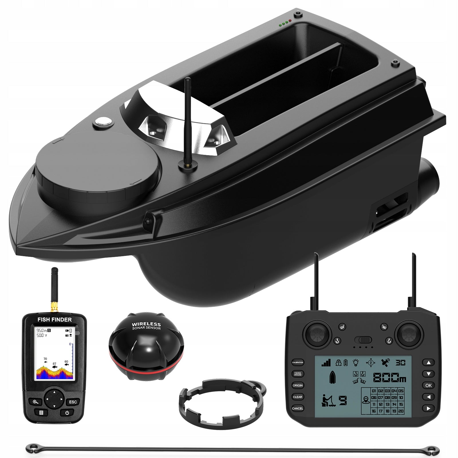 BAIT BOAT FLYTEC V030 GPS BATTERY 20000mAh, SONAR, BAG 15km/h