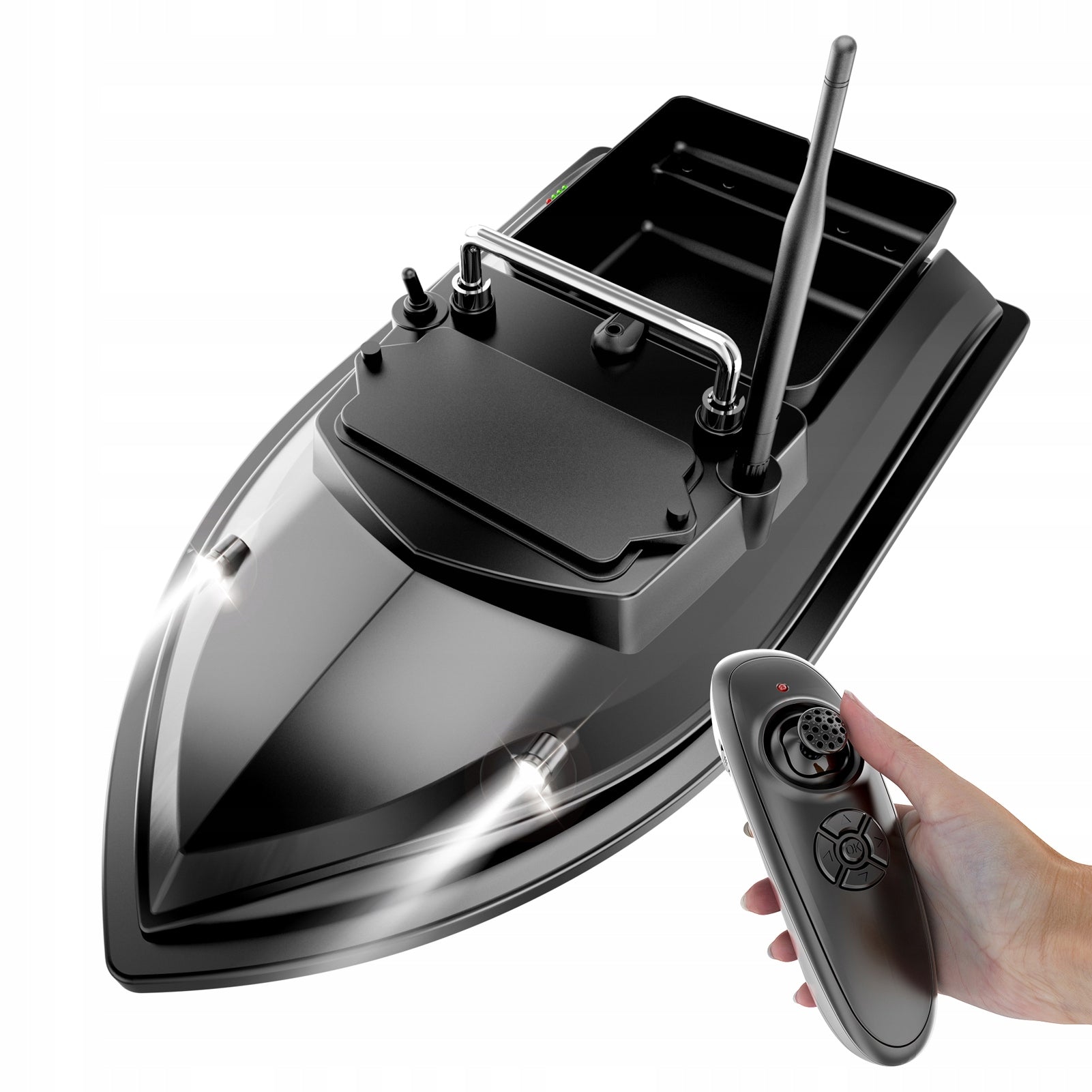 BAIT BOAT FLYTEC V050 TEMPOMAT, 500m, 12000mAh BATTERY, LED, 6km/h Maximum speed 4 m/s
