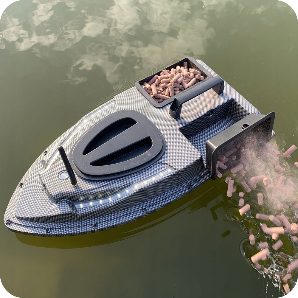 BAIT BOAT GPS 500m 12000mAh 2KG 2 CHAMBERS 2 MOTORS AUTOPILOT LIGHT Brand Nocton