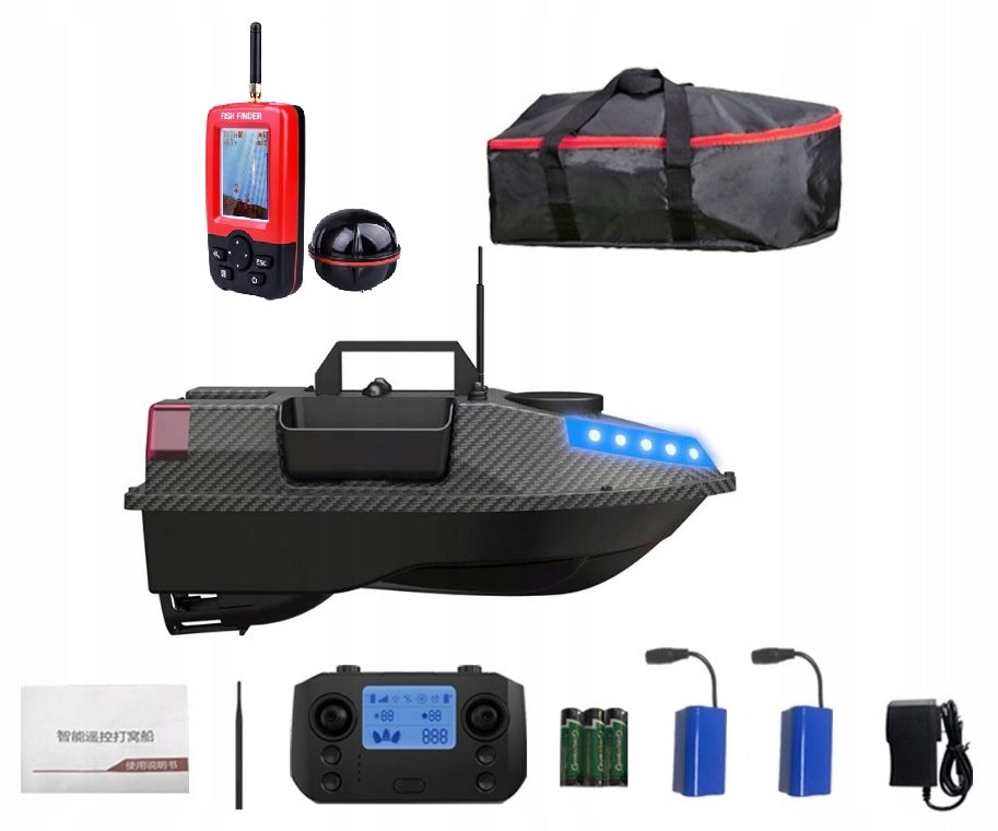 BAIT BOAT LIXADA D20 CARBON 600M GPS ECHO SOUNDER 2XACCUMULATOR 12000mah