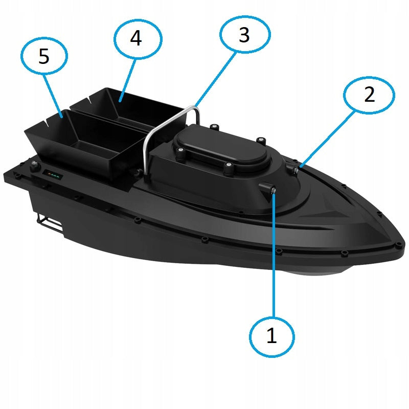BAIT BOAT PROFESSIONAL XXL 2 BATTERIES SONAR Model D11 xxl 2AKU