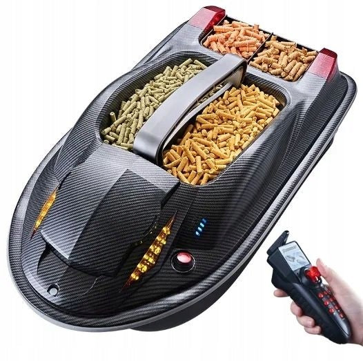 BAIT BOAT REMOTE CONTROLLED FISHING BOAT LARGE 3,5KG 3 CHAMBERS Packaging status original
