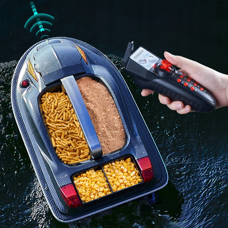 BAIT BOAT REMOTE CONTROLLED FISHING BOAT LARGE 3,5KG 3 CHAMBERS WITH GPS Model HJ817
