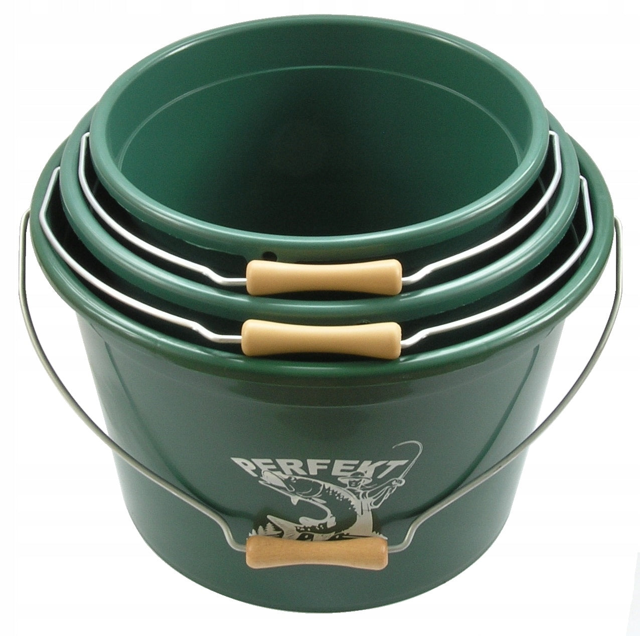 BAIT BUCKET with measuring cup 25 L Color green