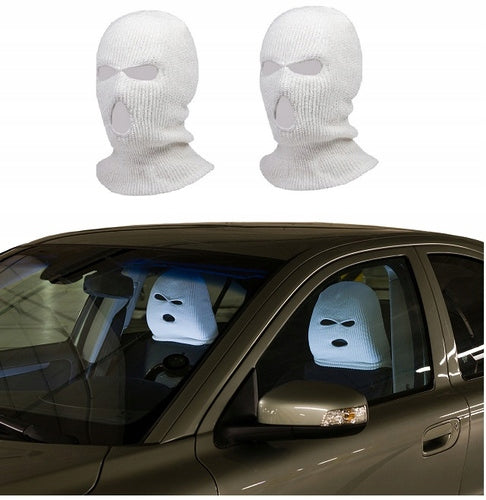 BALACLAVAS FOR CAR HEADRESTS 2PCS GIFT FOR DRIVER HIS COVERS