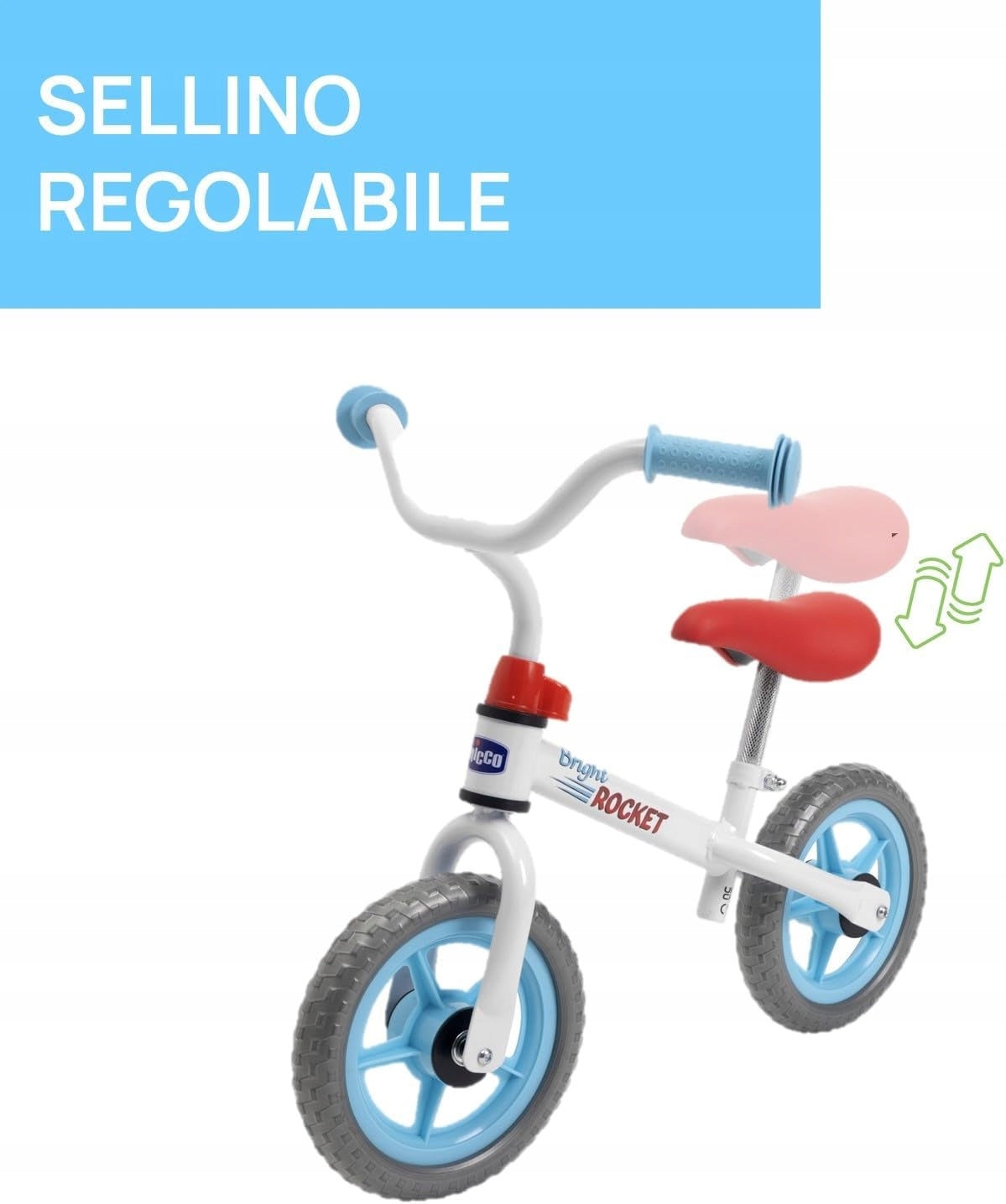 BALANCE BIKE CHICCO GREEN ROCKET RIDE-ON White Brand Chicco