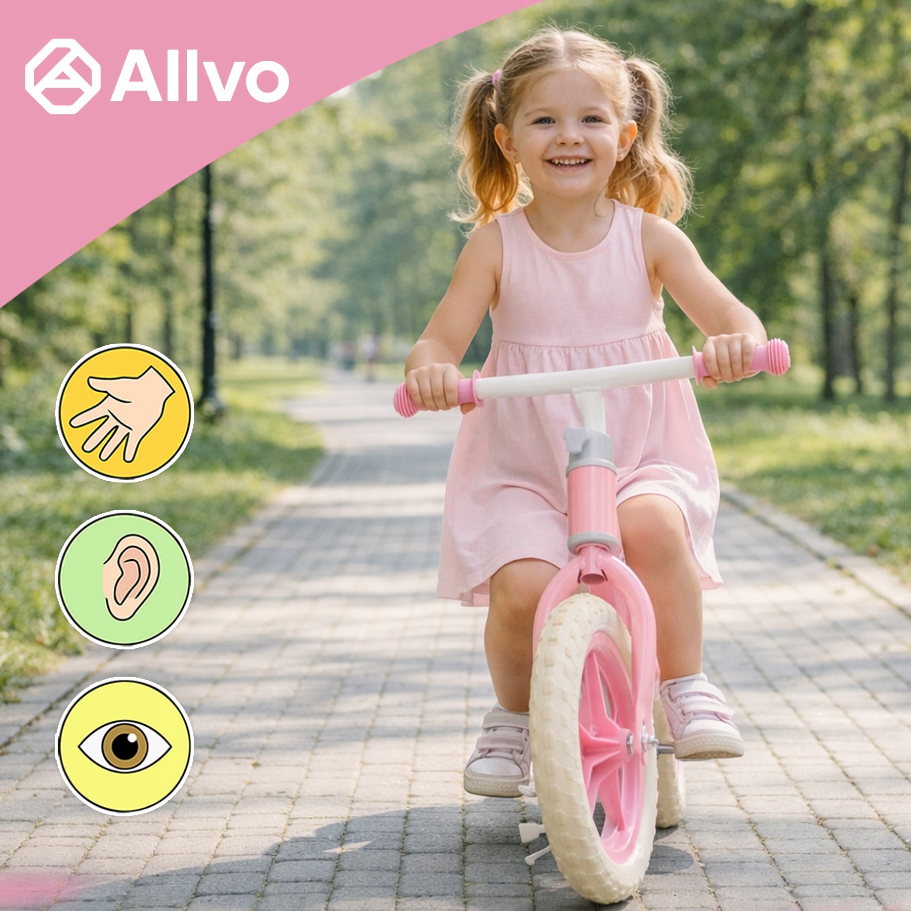 BALANCE BIKE CHILDREN'S BIKE LIGHTWEIGHT ADJUSTABLE HANDLEBAR AND SADDLE Height 80–108 cm