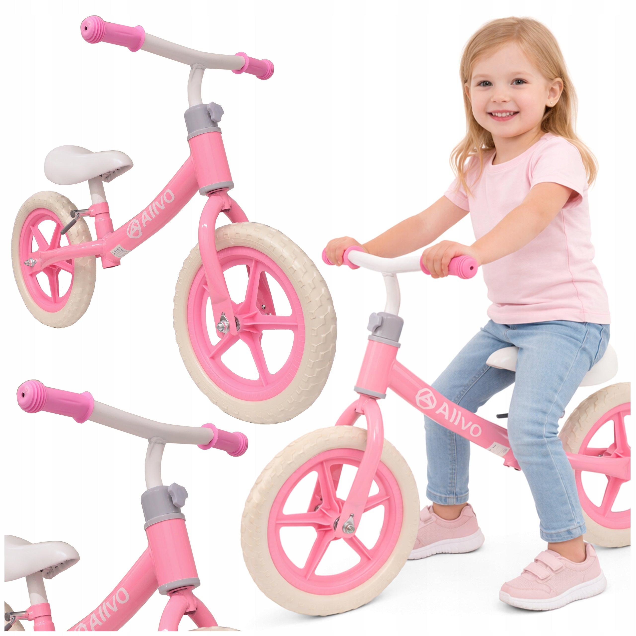 BALANCE BIKE CHILDREN'S BIKE LIGHTWEIGHT ADJUSTABLE HANDLEBAR AND SADDLE Manufacturer code ALV-U547N