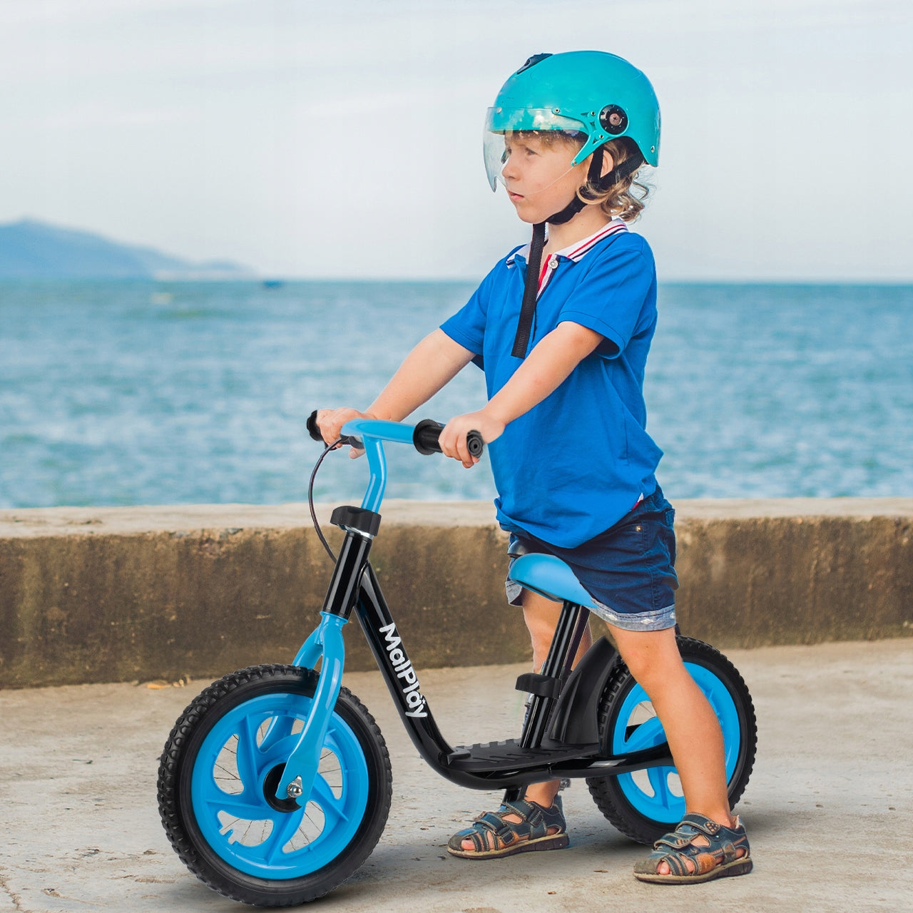 BALANCE BIKE CHILDREN'S BIKE LIGHTWEIGHT ADJUSTABLE STURDY PLATFORM Brand MalPlay