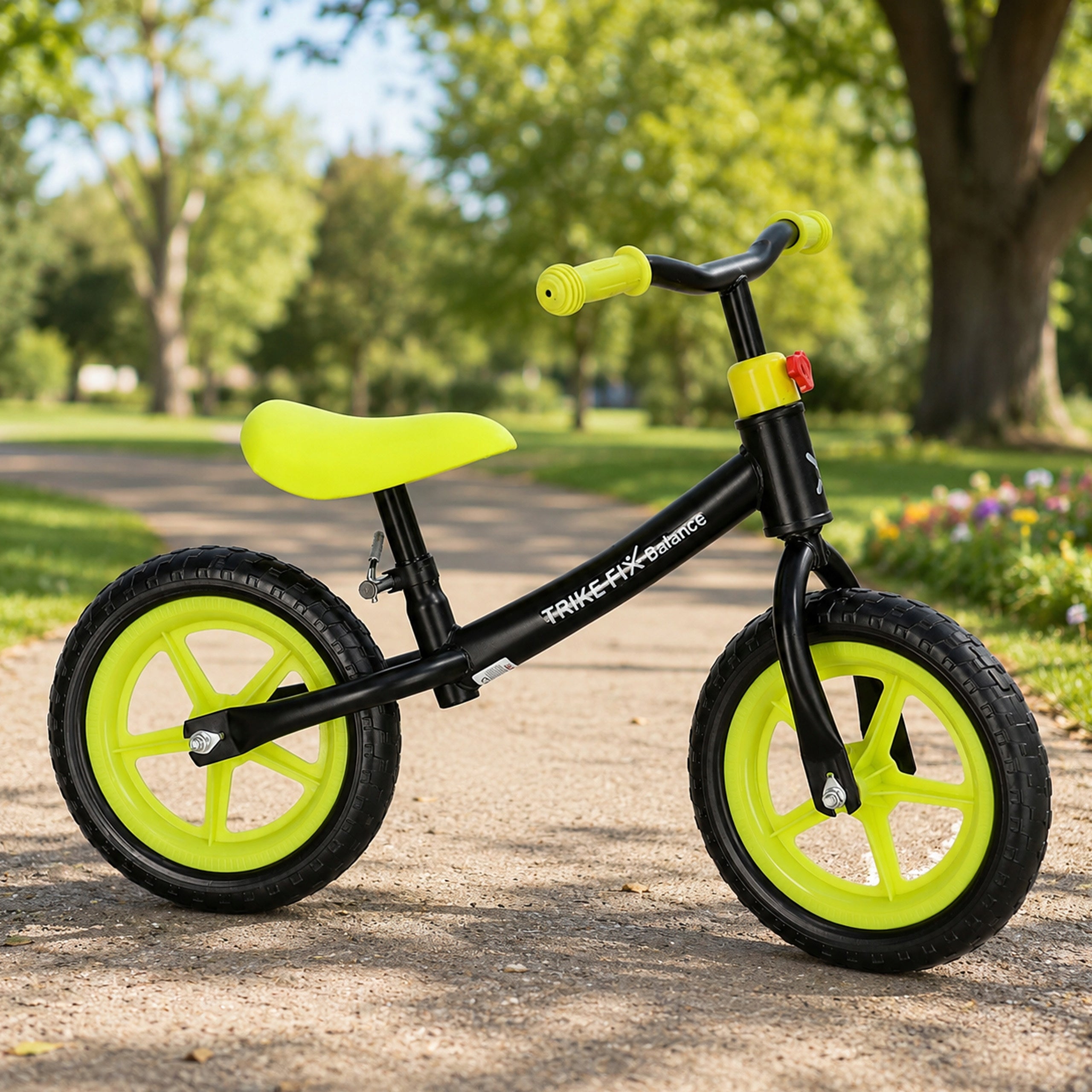 BALANCE BIKE FOR BOY 2+ BLACK NEON GREEN ULTRA LIGHT TWO-WHEELED Color black green