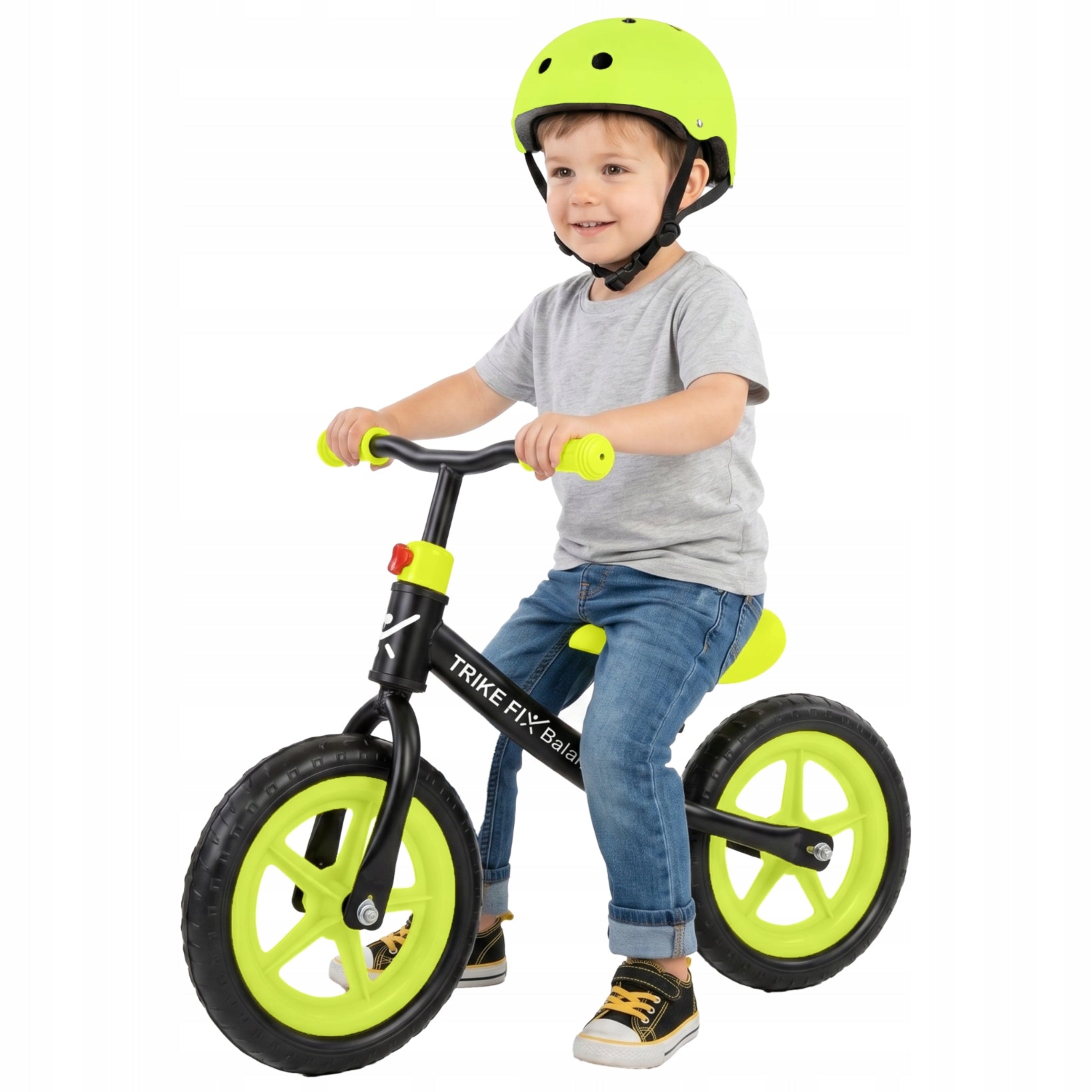 BALANCE BIKE FOR BOY 2+ BLACK NEON GREEN ULTRA LIGHT TWO-WHEELED Kid's age 2+ years