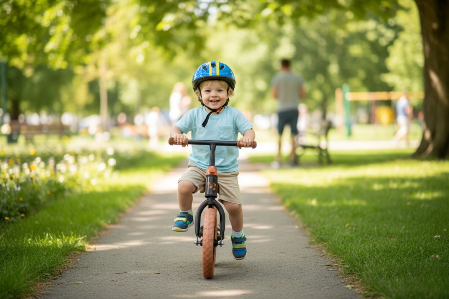 BALANCE BIKE FOR BOY CHILDREN'S BIKE RIDING LIGHT 1,8KG + HELMET Packaging status original