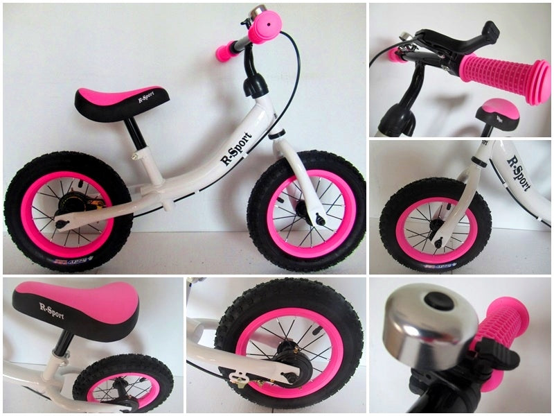 BALANCE BIKE FOR GIRLS CHILDREN 3 YEARS OLD PINK WHITE WITH BRAKE Kid's age 3+ years
