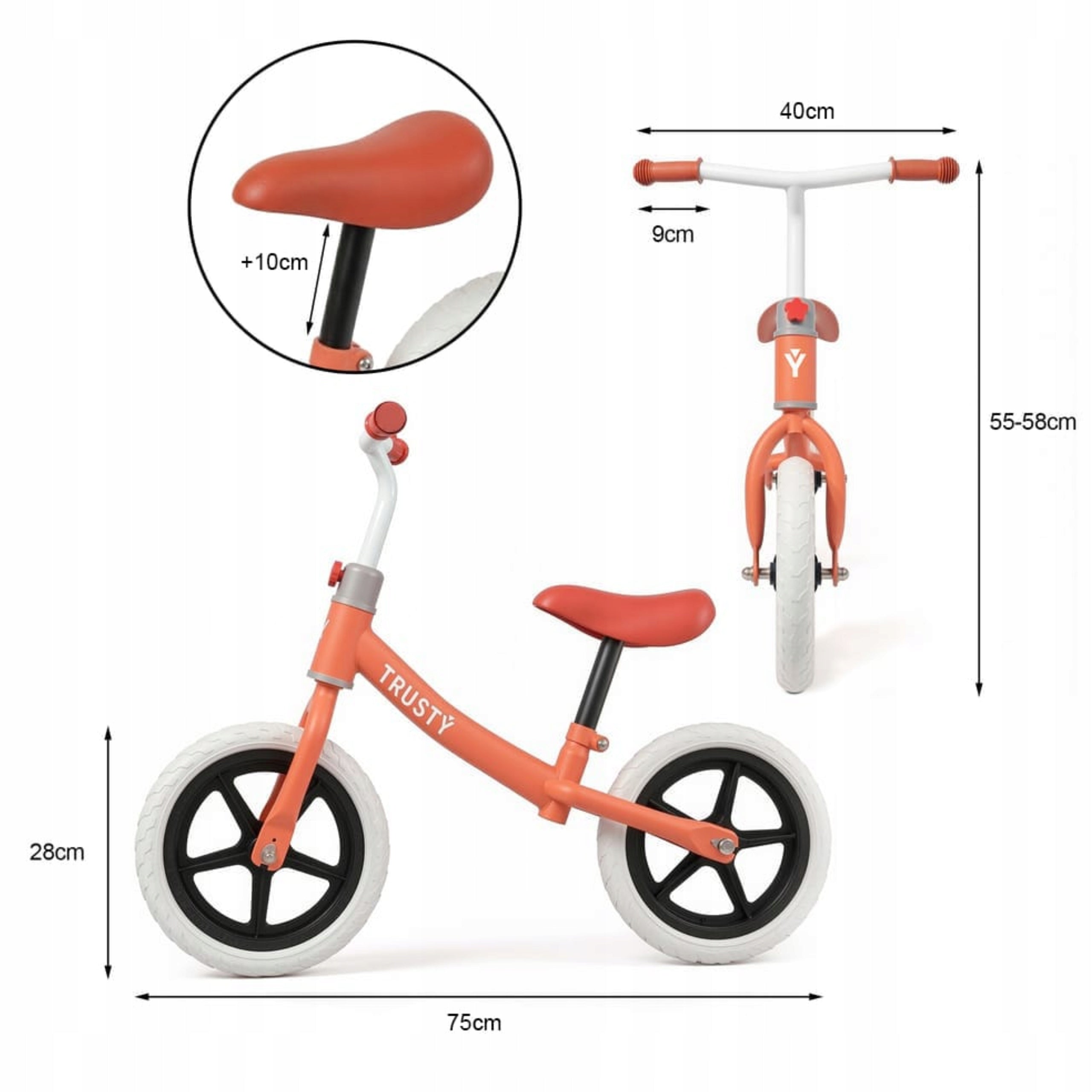 BALANCE BIKE LIGHT FOR CHILDREN GIRLS ADJUSTABLE CHILDREN 2-6 YEARS EAN (GTIN) 5904238735046
