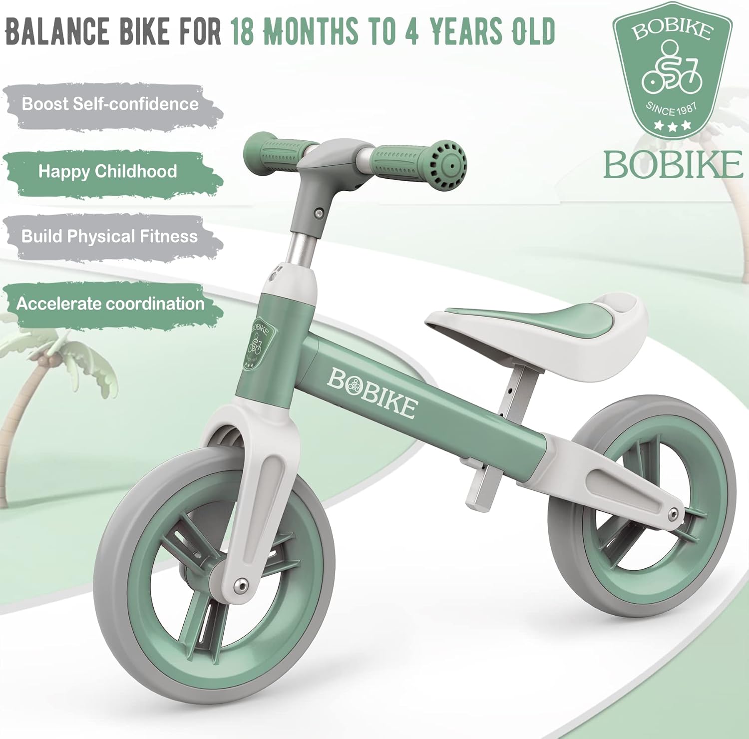 BALANCE BIKE PEDAL-FREE BIKE BOBIKE 1.5-4 years up to 25 kg ADJUSTABLE Manufacturer code 671716727811