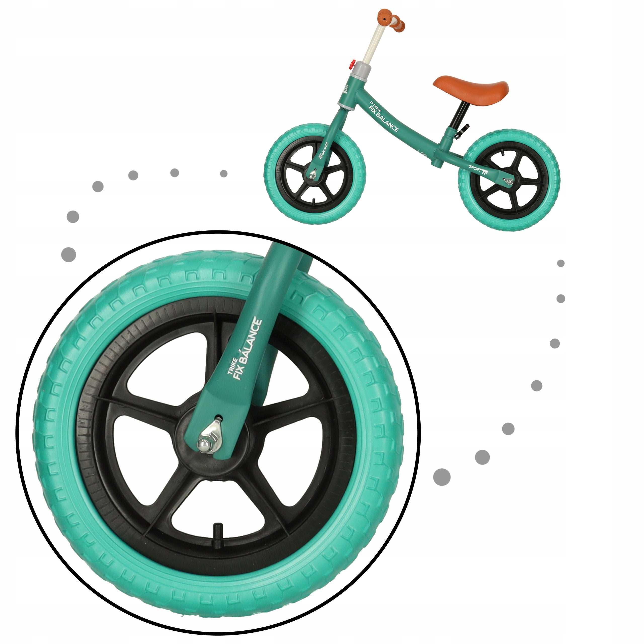 BALANCE BIKE TRIKE FIX BALANCE FOR CHILDREN ULTRA LIGHT ADJUSTABLE turquoise Frame steel